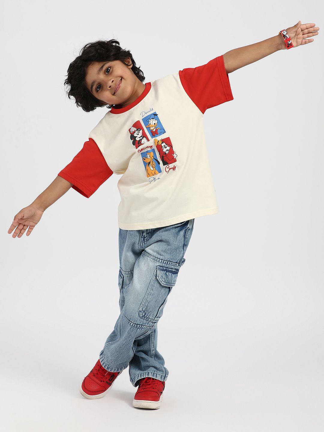 Nauti Nati Boys Graphic Printed Round Neck Cotton T-Shirt