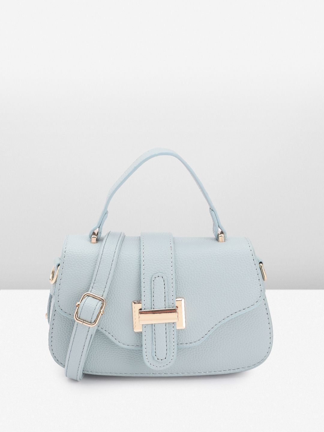 DressBerry Textured Structured Satchel Bag