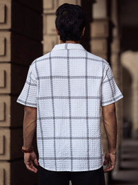Powerlook Men Opaque Checked Cotton Casual Shirt