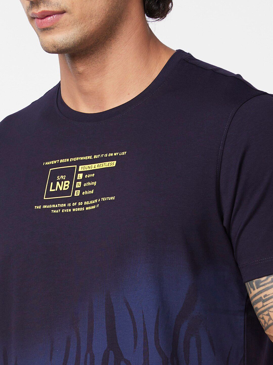 SPYKAR Abstract Printed Slim Fit T-shirt