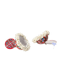 Anouk Gold-Plated Pearls Studded Jhumka Earrings