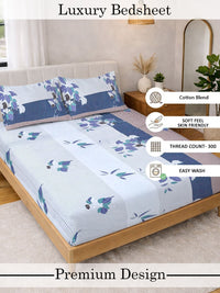 Myntra Elegant Homes Multicolor Striped 300 TC King Cadar Katil Double & 2 Sarung Bantal