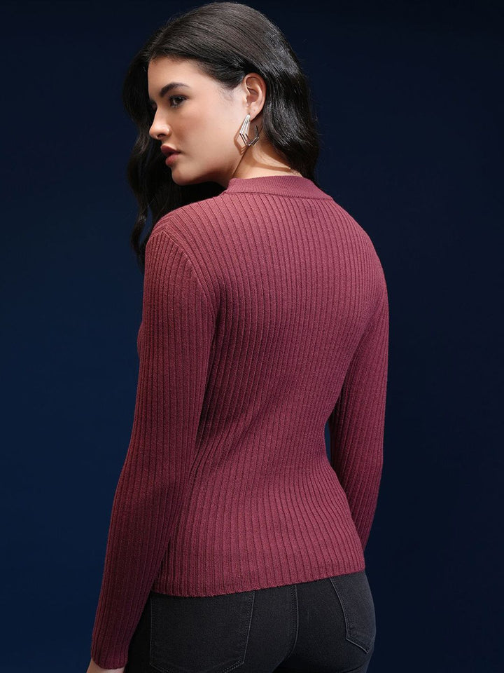 Tokyo Talkies Women Round Neck Pullover Sweater