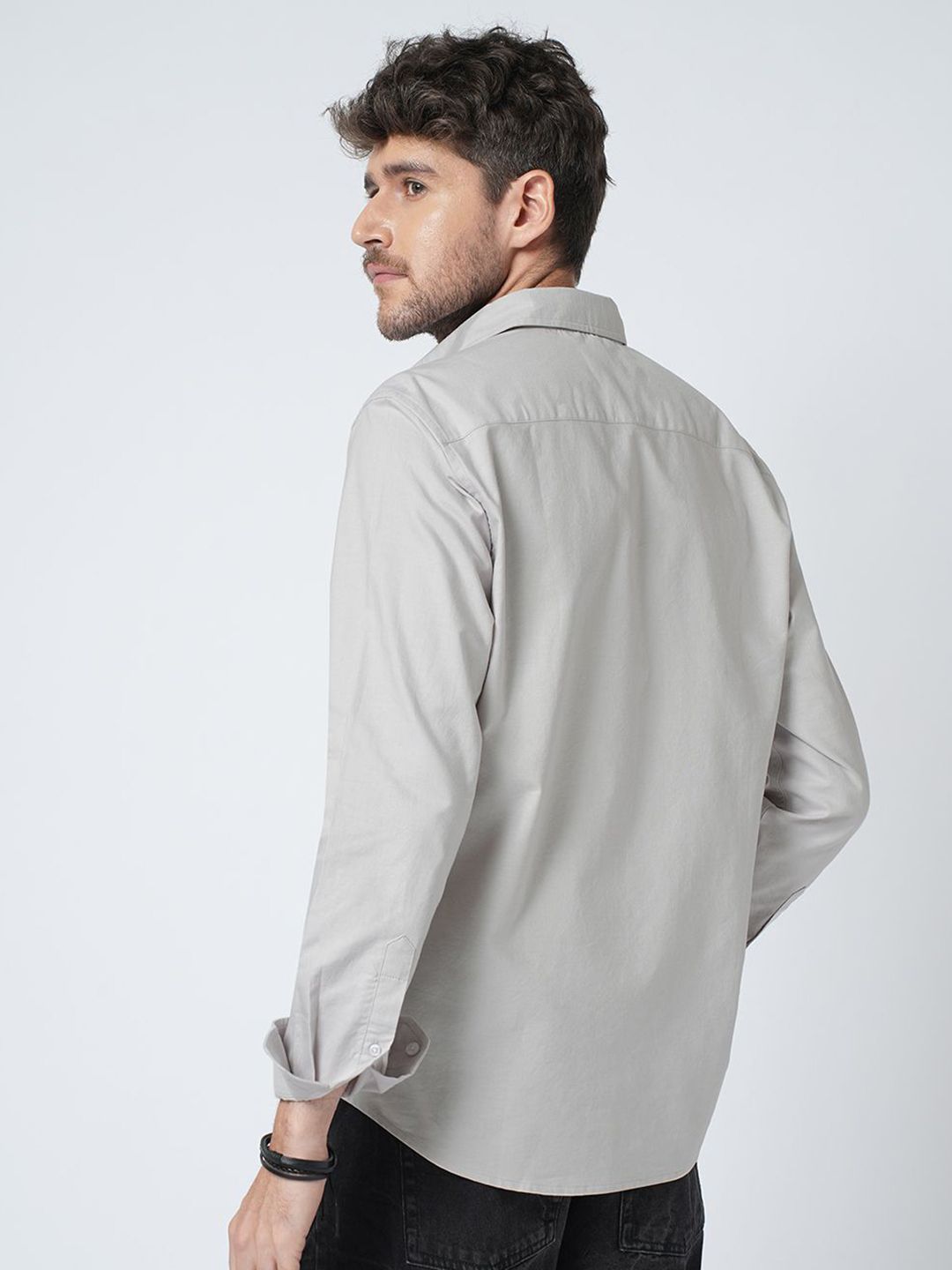 VASTRADO Earth Haze Everyday Classic Slim Fit Pure Cotton Casual Shirt