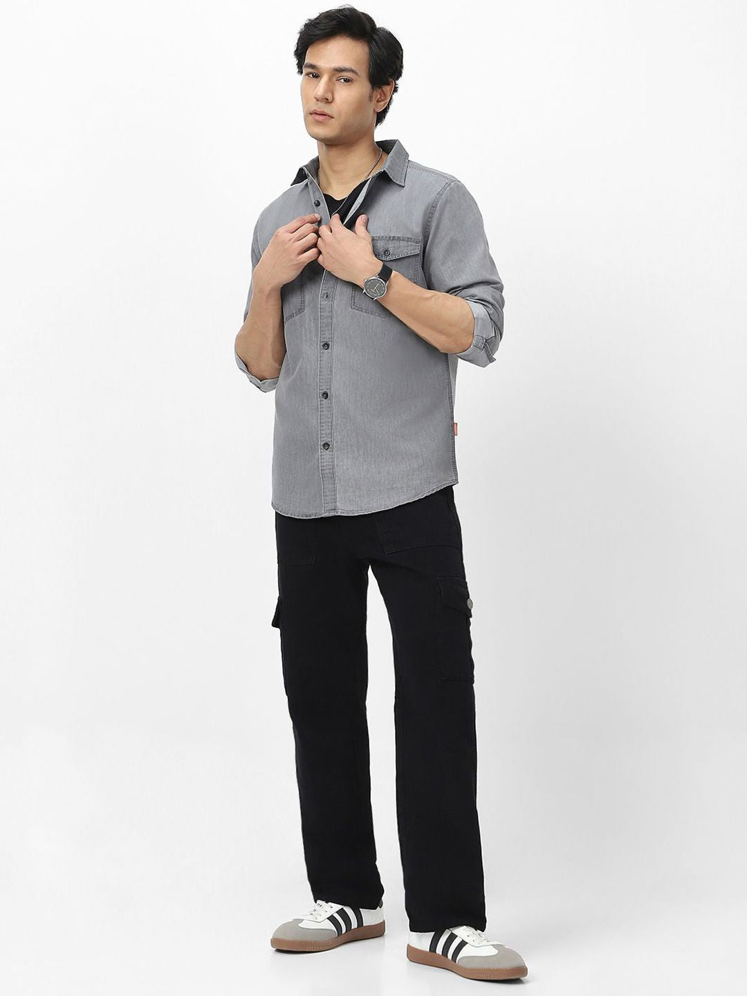 Urbano Fashion Men Full Sleeve Regular Fit Casual Denim Shirt