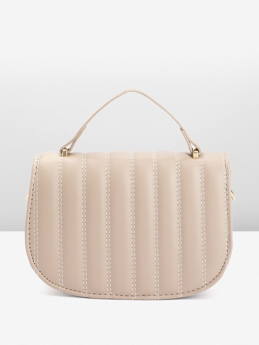 DressBerry Structured Quilted Satchel