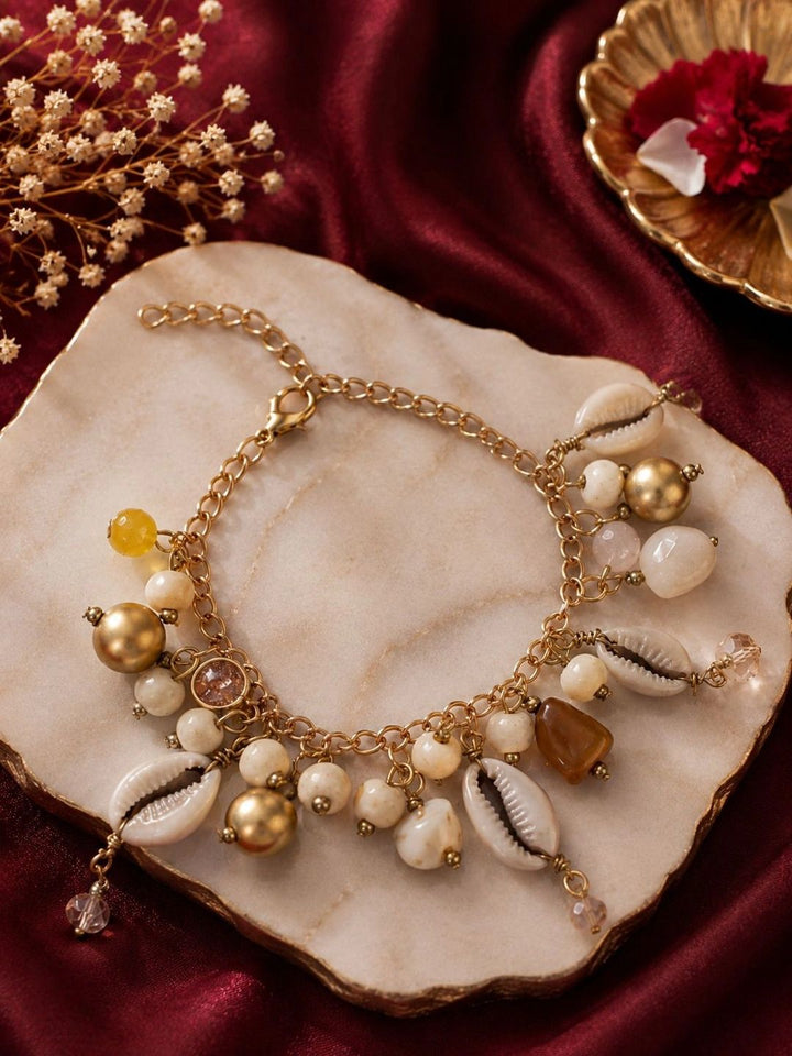 VOGUE PANASH Women Brass Gold-Plated Charm Bracelet