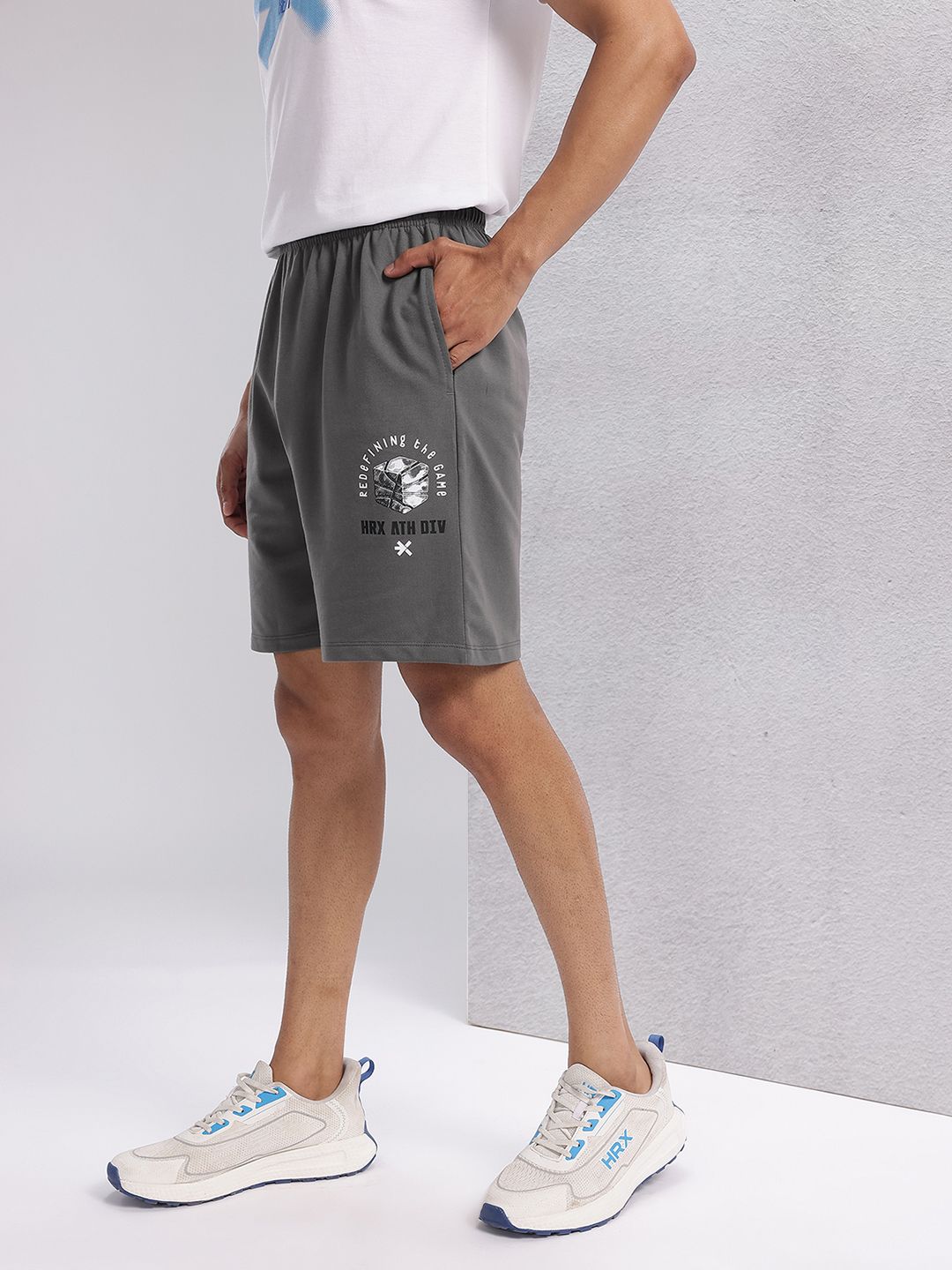 HRX by Hrithik Roshan Men Graphic Print Mid-Rise Lifestyle Shorts