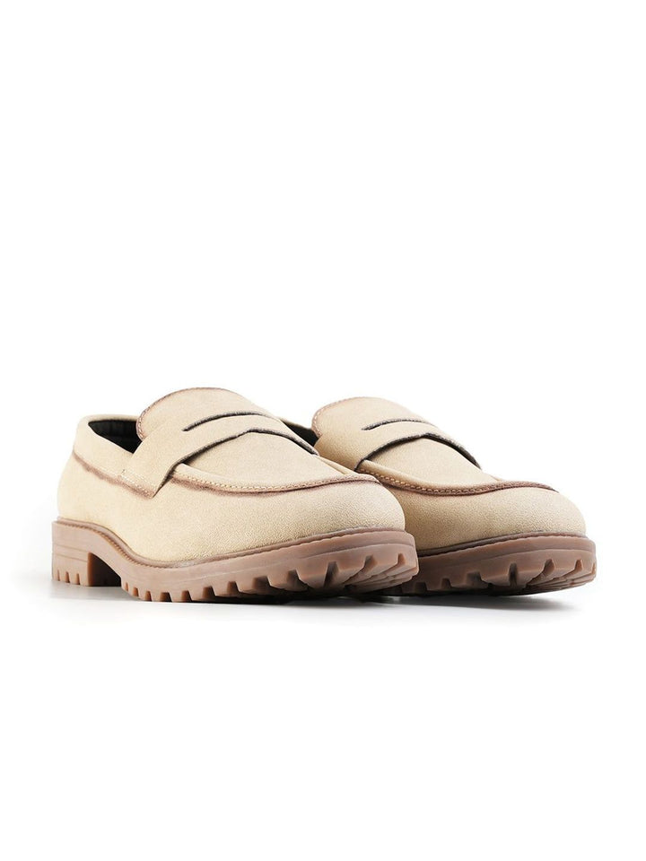 MONKSTORY Cosmopolitan Dune Penny Loafers - Beige