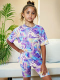 YK Printed T-shirt with Shorts