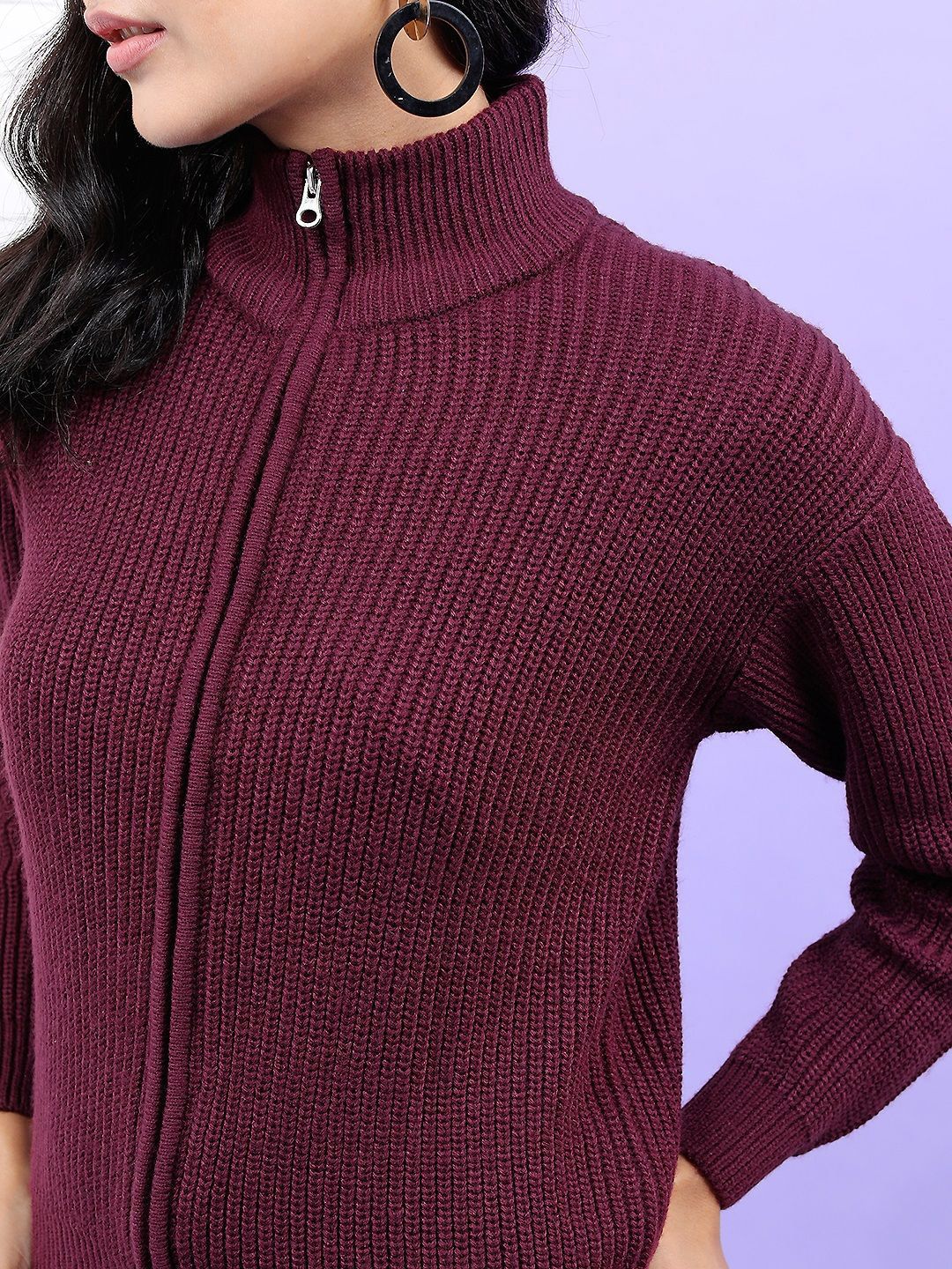 Tokyo Talkies Women Cable Knit Pullover