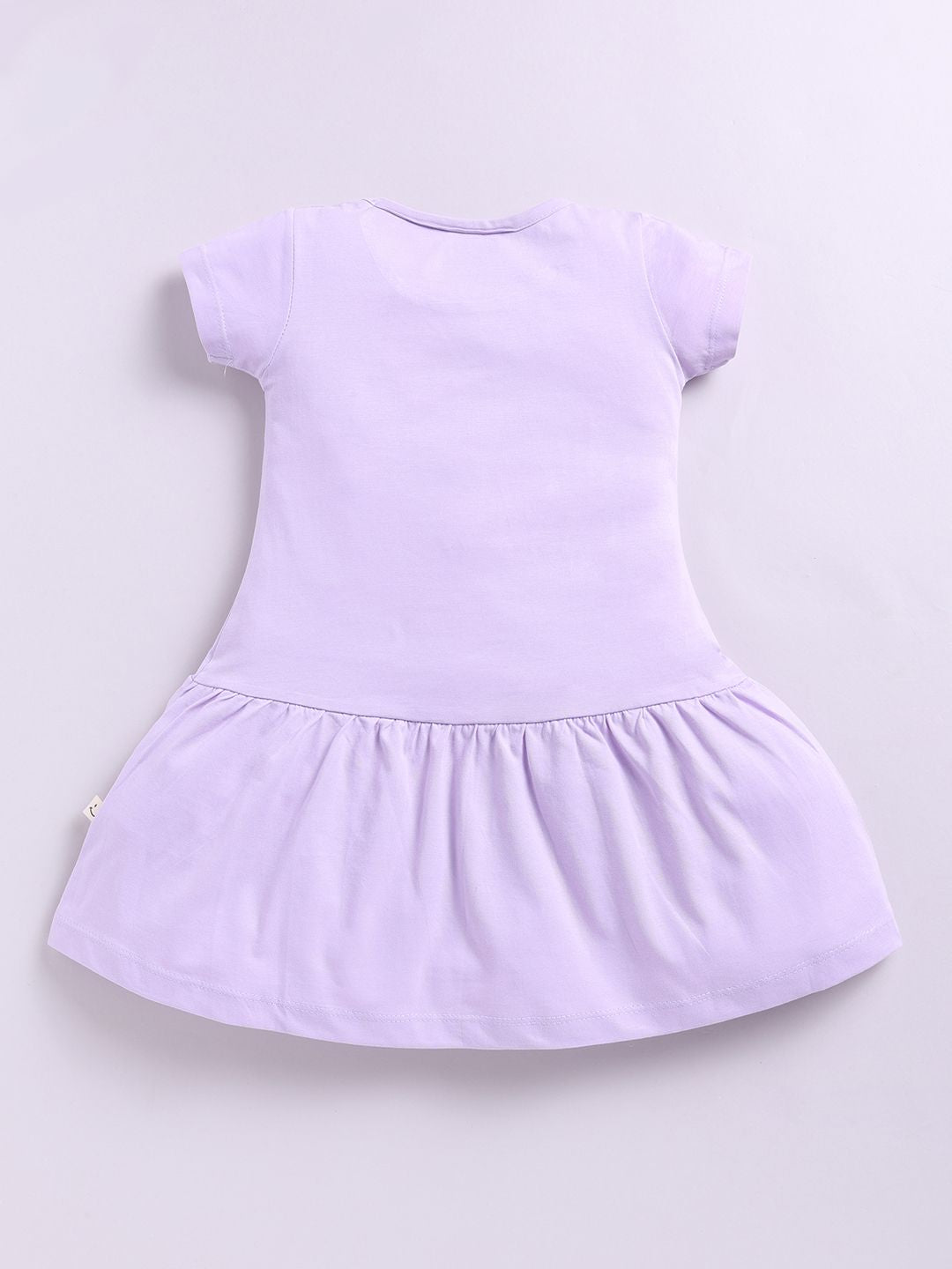 Happy Faces Girls Powerpuff Printed Pure Cotton Fit & Flare Dress