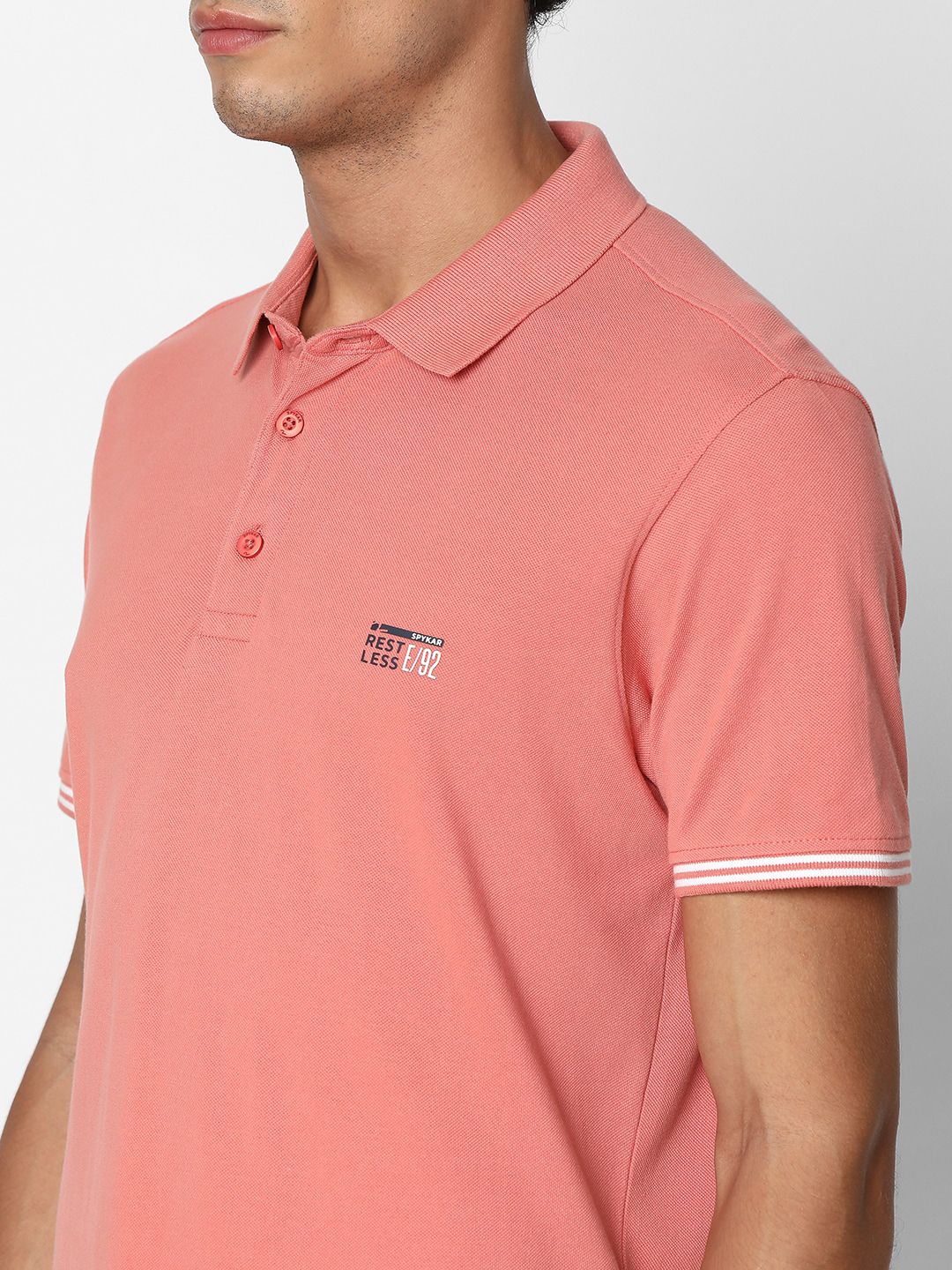 SPYKAR Polo Collar Cotton T-Shirt