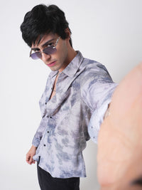 VASTRADO Men Classic Slim Fit Opaque Printed Casual Shirt