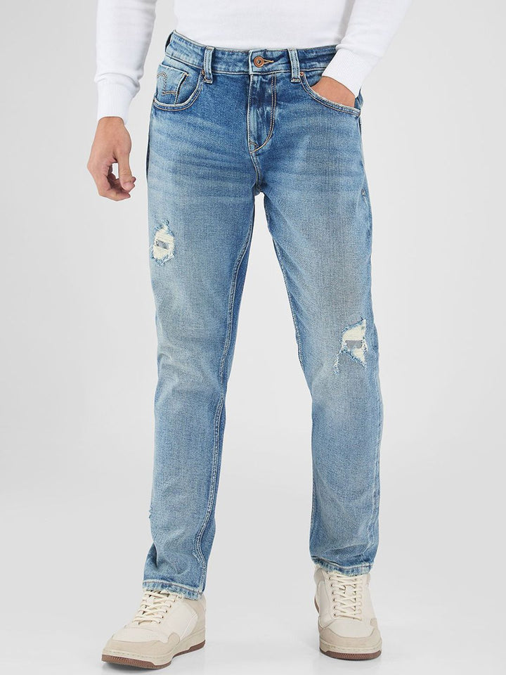 SPYKAR Men Skinny Fit Low-Rise Light Fade Stretchable Jeans