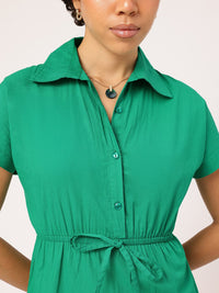 DressBerry Dreamy Drape Tie-Up Waist A-Line Mini Dress