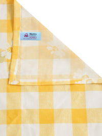 Myntra Elegant Homes Yellow Floral 300 TC King Double Bedsheet dengan 2 Sarung Bantal