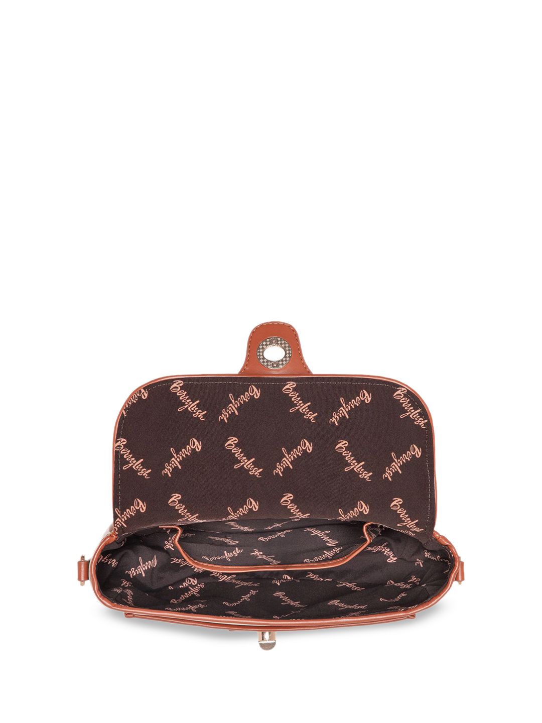Berrylush Women Solid Structured Leather Shoulder Bag