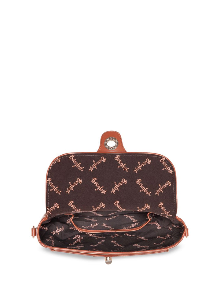 Berrylush Women Solid Structured Leather Shoulder Bag