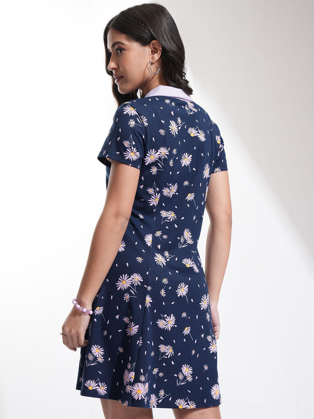 Tokyo Talkies Floral Print Fit & Flare cotton Mini Dress