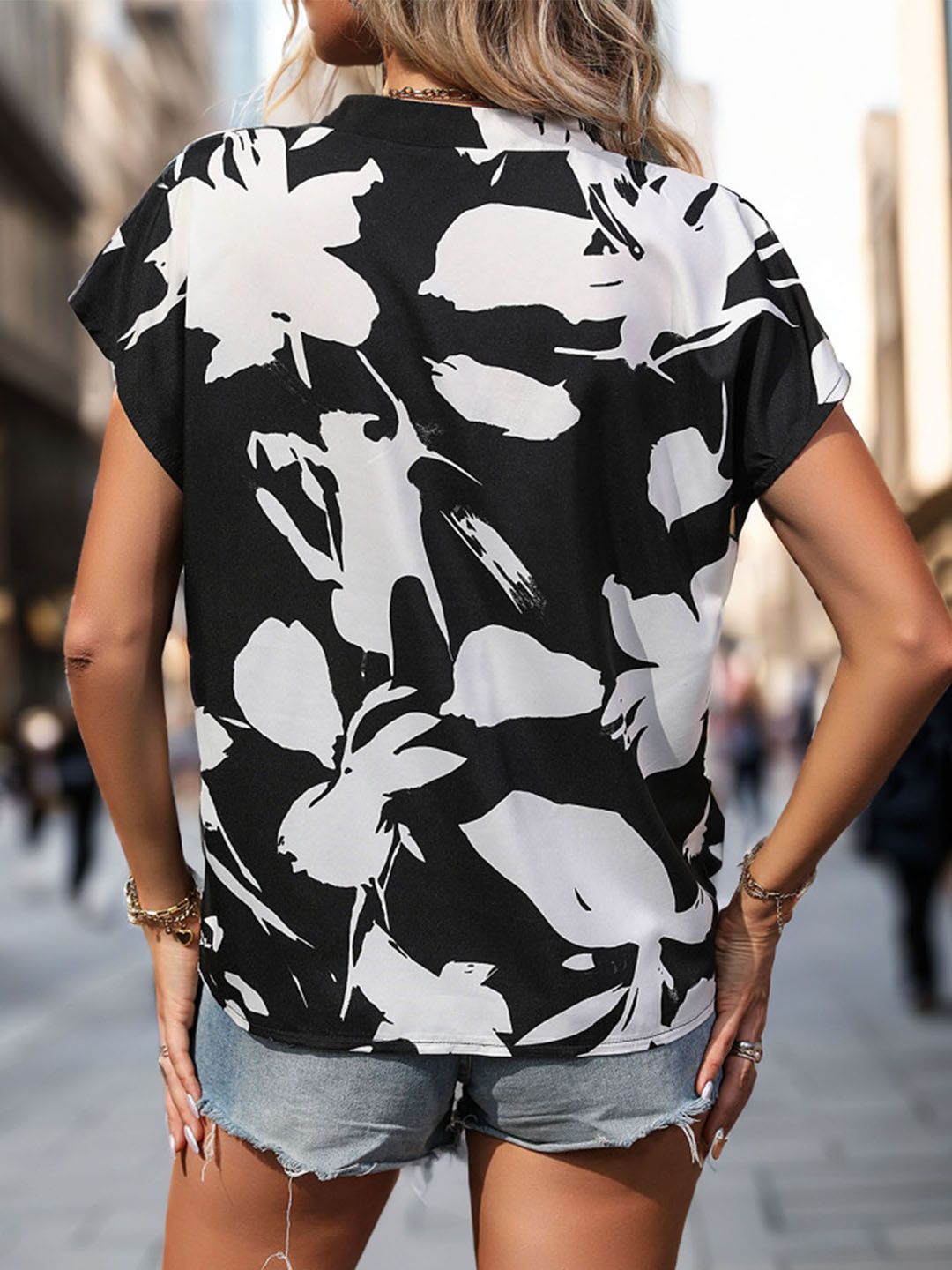 DressBerry Tropical Print Casual Shirt