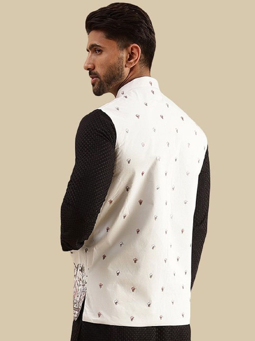 Jaket Nehru Tenun Sulam SOJANYA
