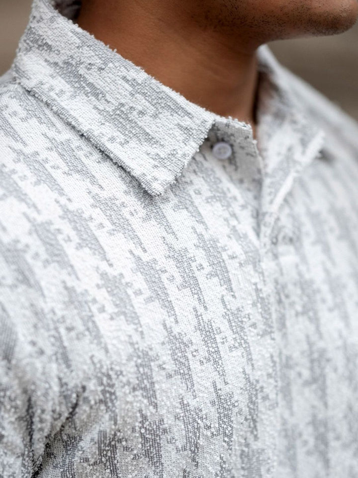 Powerlook Men Abstract Printed Polo Collar Cotton T-shirt