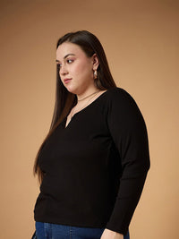 SASSAFRAS Curve Sweetheart Neck Top