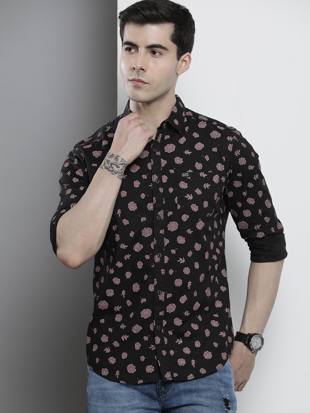 The Indian Garage Co Pure Cotton Regular Fit Printed Casual Shirt