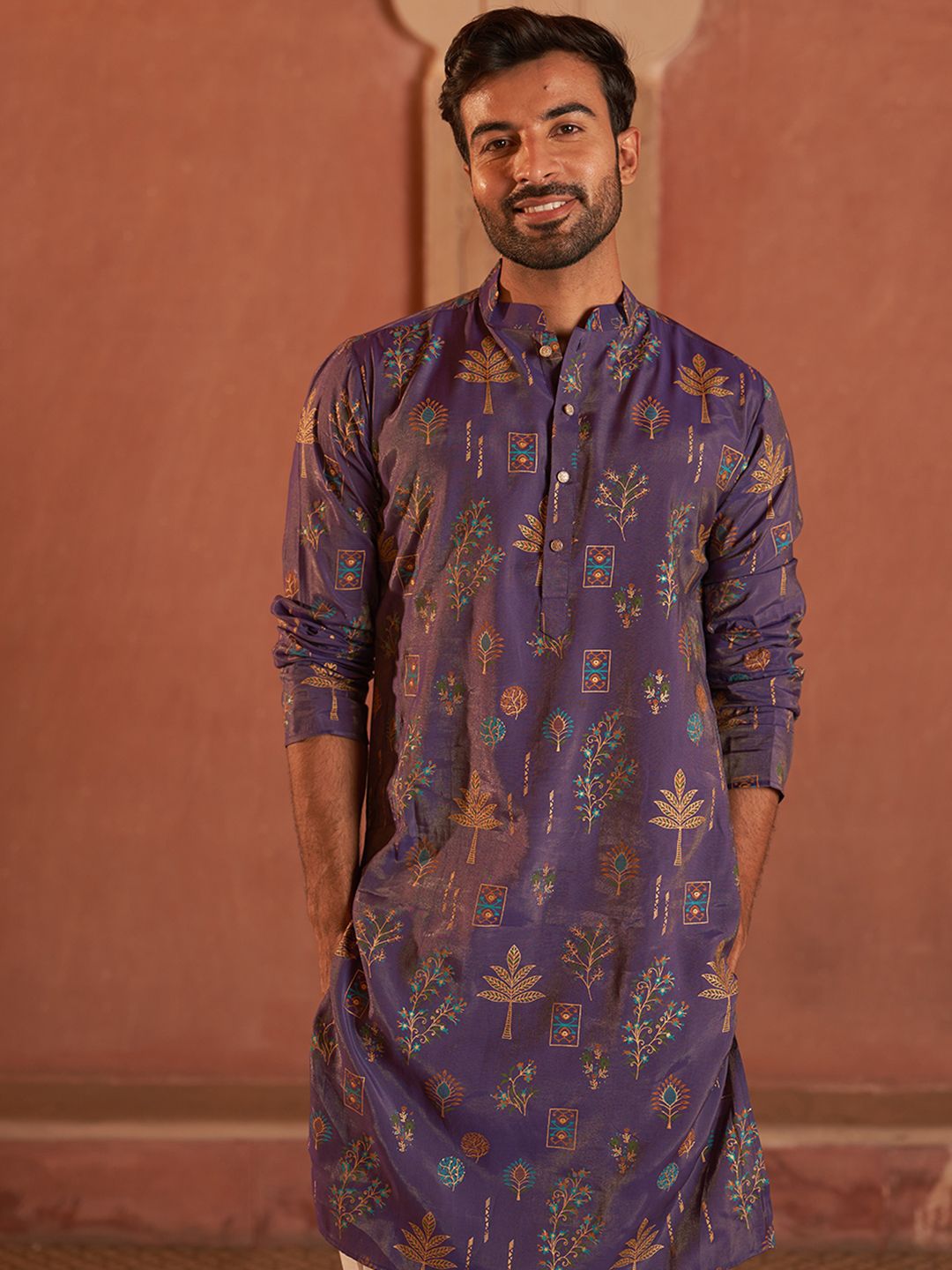 Jompers Men Floral Printed Floral Kurta