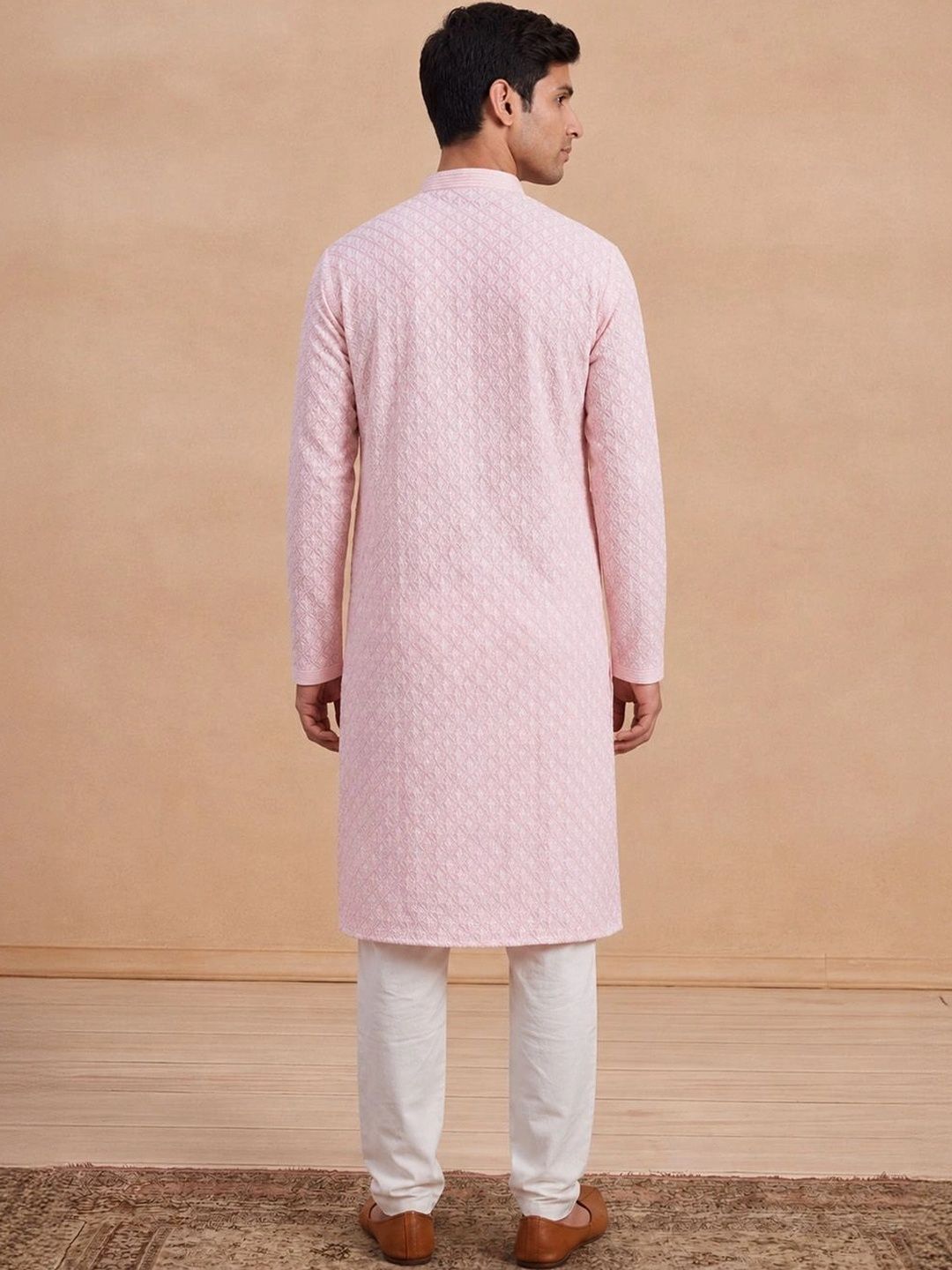 House of Chikankari Men Embroidered Chikankari Kurta