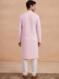 House of Chikankari Men Embroidered Chikankari Kurta