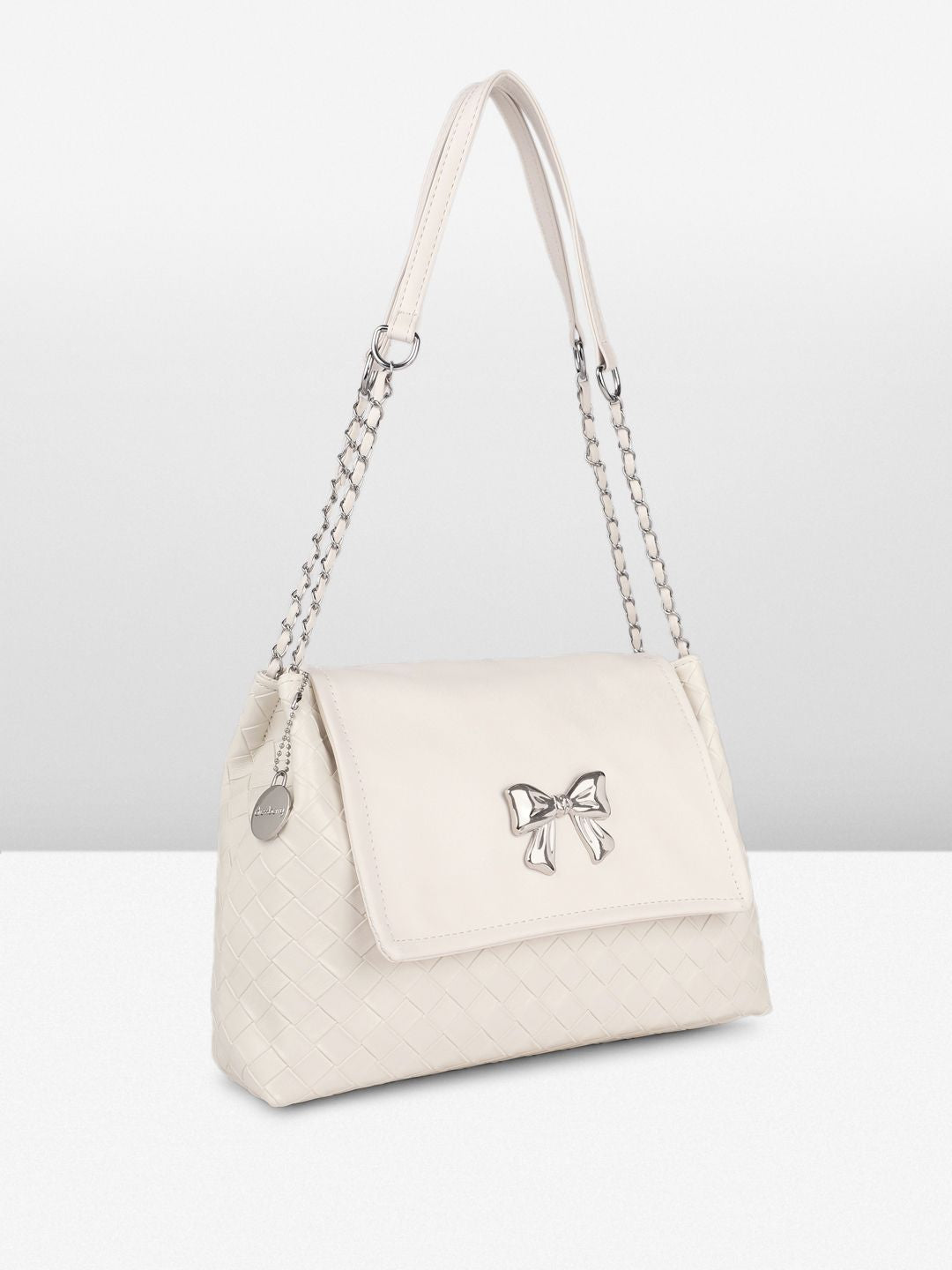 DressBerry Structured Shoulder Bag with Bow Detail