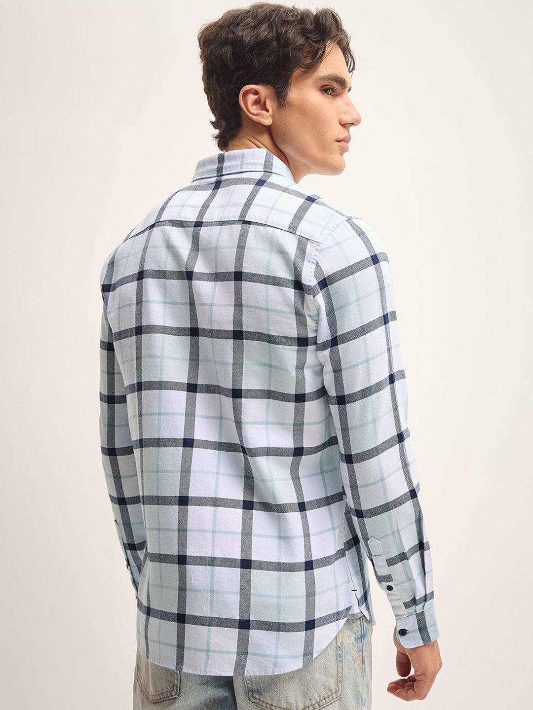 THE BEAR HOUSE Men Slim Fit Opaque Checked Casual Shirt