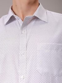 The Indian Garage Co. X Luxe Men Spread Collar Micro Ditsy Printed Slim Fit Formal Shirt