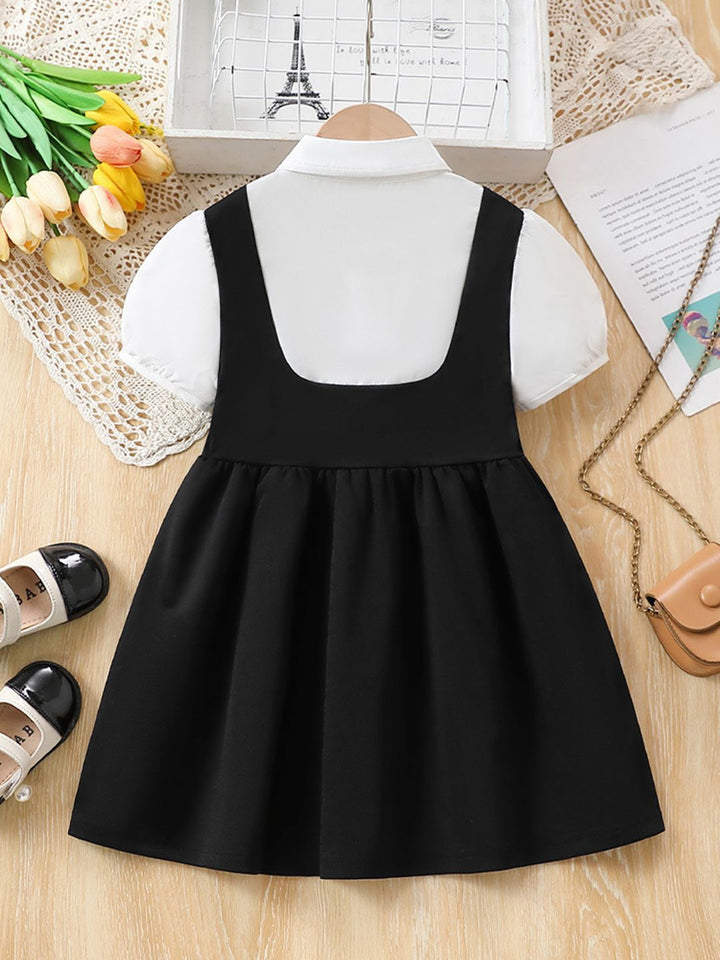 YK Girls Solid Fit & Flare Dress