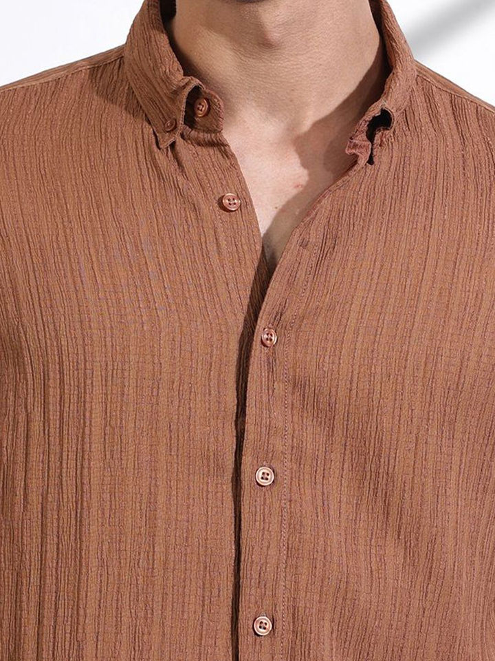 Thomas Scott Men Classic Slim Fit Opaque Casual Shirt