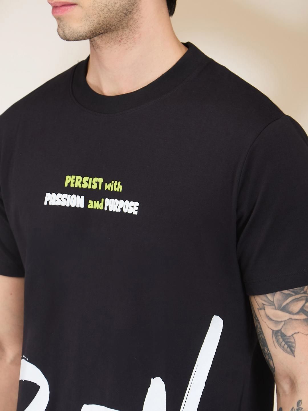 Being Human Men Typography Printed Round Neck Cotton T-shirt