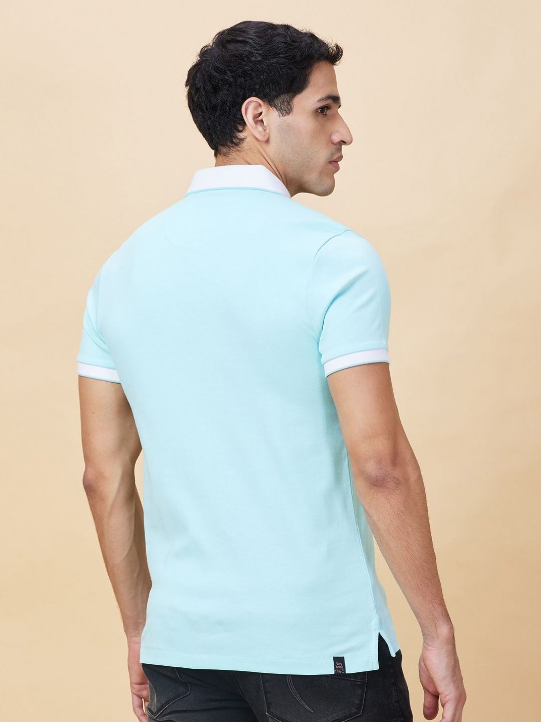 Being Human Men Solid Polo Collar Cotton T-shirt