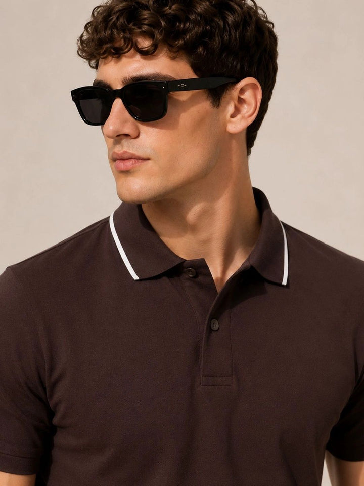 ADRO Men Polo Collar T-shirt
