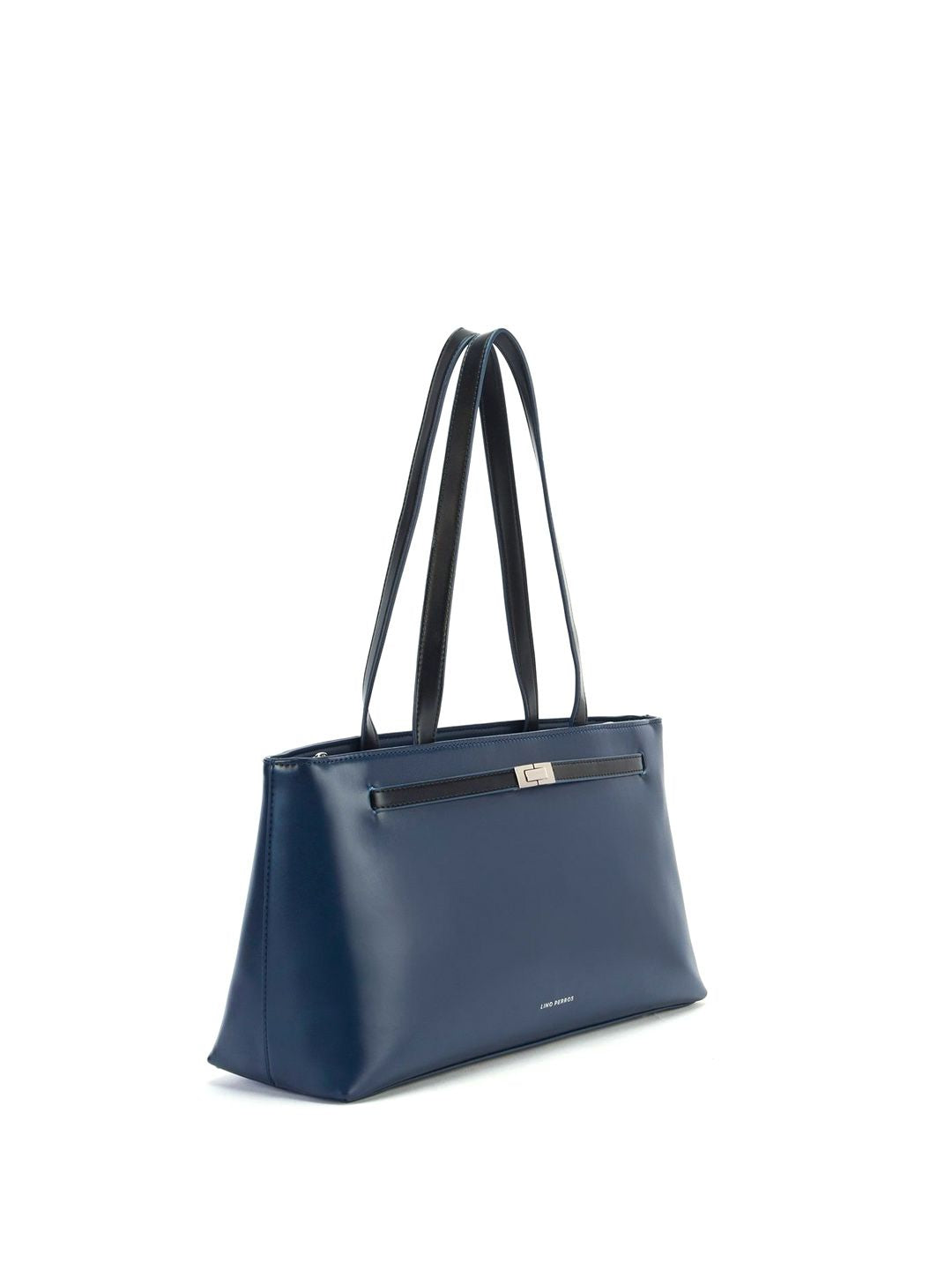Lino Perros Colourblocked Structured Shoulder Bag with Applique