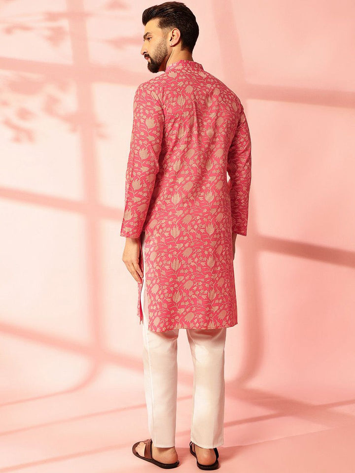 Anouk Men Floral Printed Regular Kurta with Pyjamas