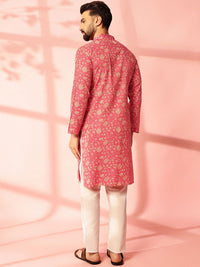 Anouk Men Floral Printed Regular Kurta with Pyjamas