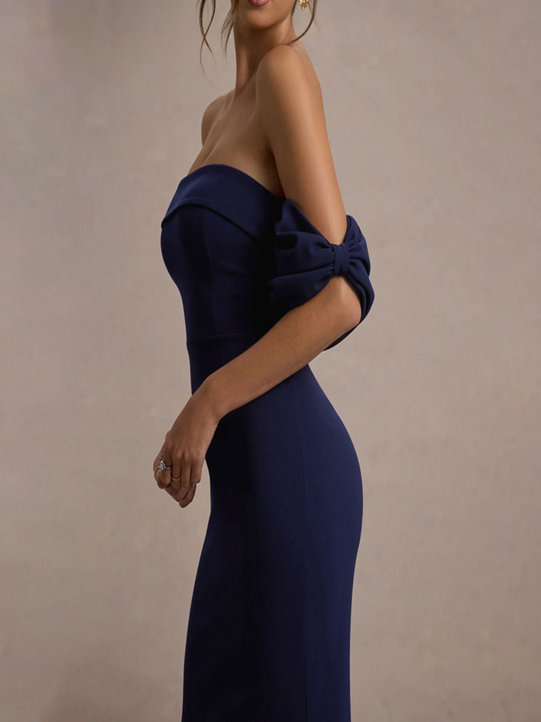 All about you Women Off-Shoulder Maxi Bodycon Dress