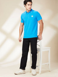 Being Human Men Solid Polo Collar Cotton T-Shirt