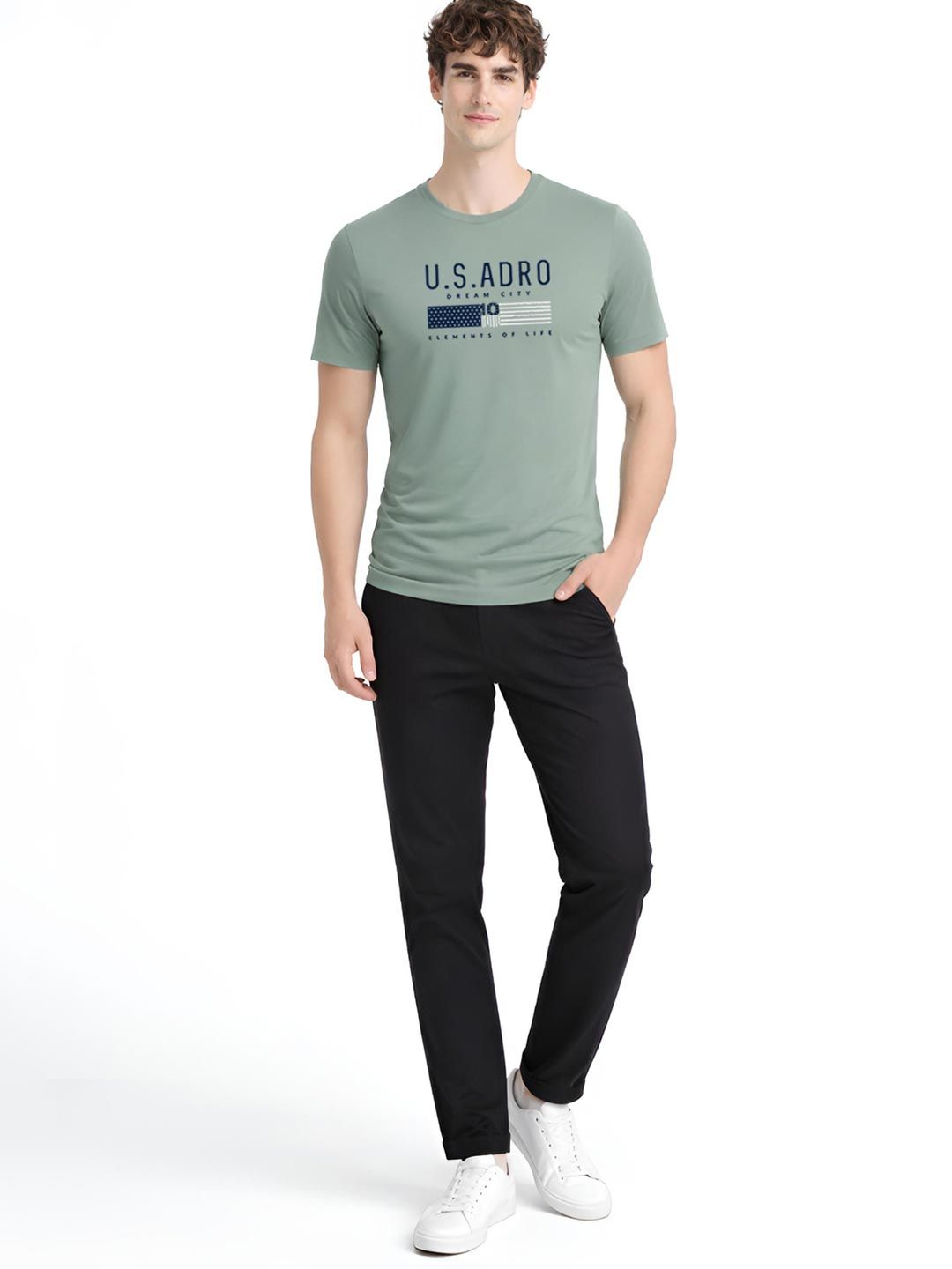 ADRO Men Typography Printed T-shirt