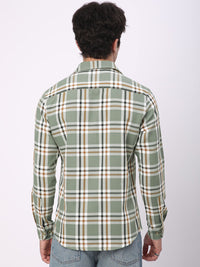 VASTRADO Classic Slim Fit Opaque Checked Pure Cotton Casual Shirt