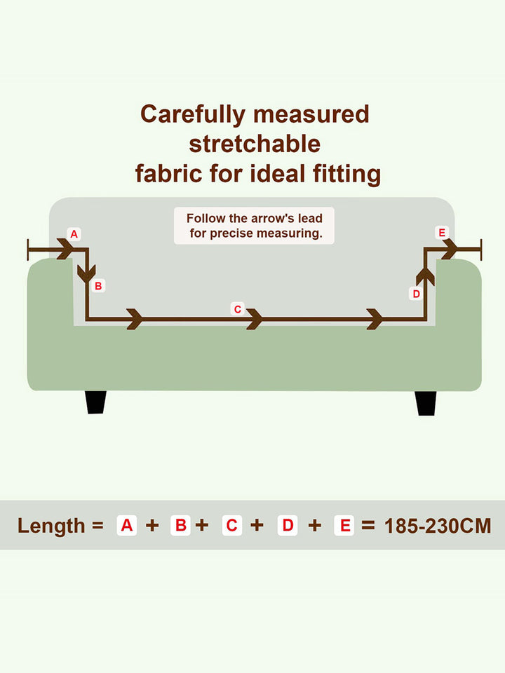 Sarung Sofa 3 Tempat Duduk Bercetak Cortina Biru & Putih