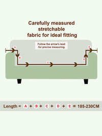 Sarung Sofa 3 Tempat Duduk Bercetak Cortina Biru & Putih