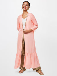 Global Desi Women Open Front Longline Shrug